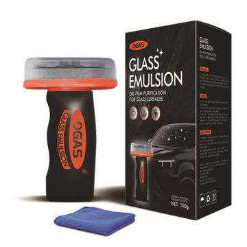 Car Windshield Oil Film Removal Kit – Glass Cleaning Brush & Cleaning Paste