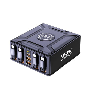 550W GaN 7-in-1 Charging Station 100W Retractable USB-C Fast Charger