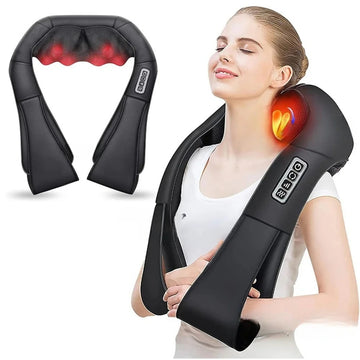 Shiatsu Neck and Shoulder Massager – Heated Kneading Back Massage Device