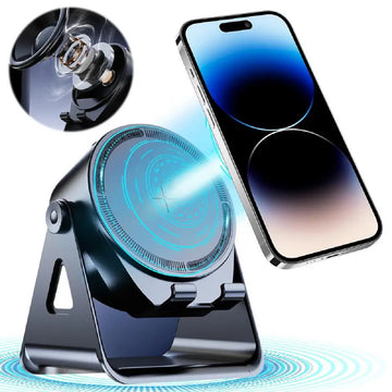 Wireless Charging Bluetooth Speaker – Rotating Phone Stand & Inductive Charger