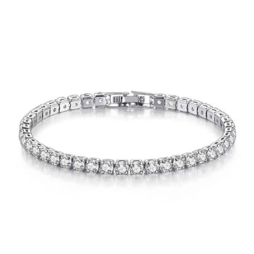 S925 Sterling Silver Tennis Bracelet Zirconia Charm Jewelry