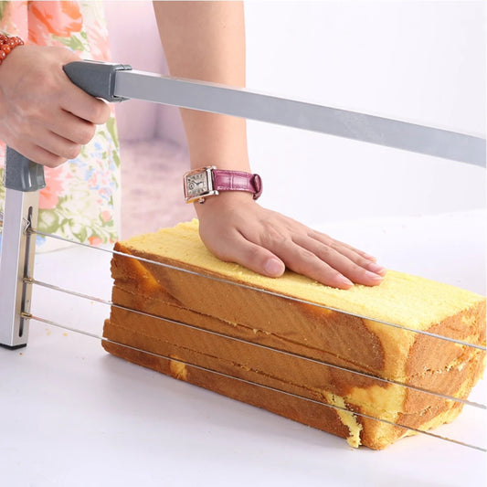 Adjustable Cake Leveler – Stainless Steel Cake Slicer with 3 Blades