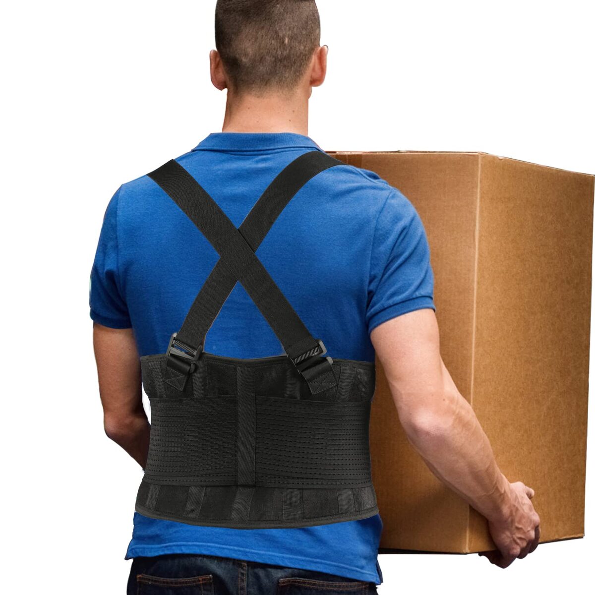 Back Support Belt – Adjustable Lumbar Brace for Heavy Lifting and Lower Back Pain Relief