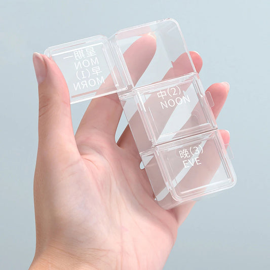 Weekly Pill Organizer 7-Day 3 Times a Day Double-Sided Medicine Box