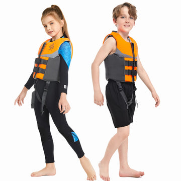 Kids Swim Vest Buoyancy Jacket Adjustable Flotation Aid for Boys & Girls