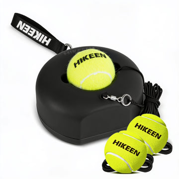 Portable Tennis Trainer Set with Metal Base & 3 Rebound Balls