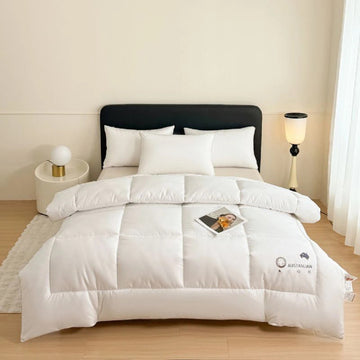 New Zealand Wool Quilt – Thick Heating Blanket All-Season Ultra-Fine Wool Bedding
