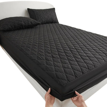 Quilted Waterproof Mattress Protector Thick Fitted Bed Cover Pad