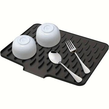 Silicone Kitchen Drain Pad, Heat-Resistant Non-Slip Dish Drying Mat