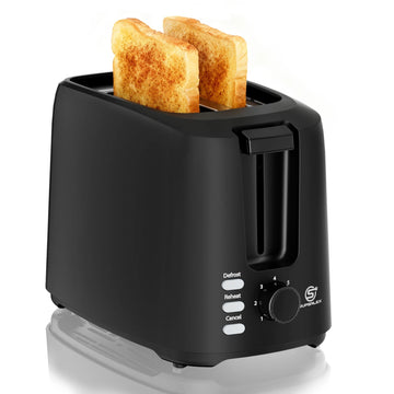 2-Slice Wide Slot Toaster Stainless Steel Toaster with 6 Browning Levels