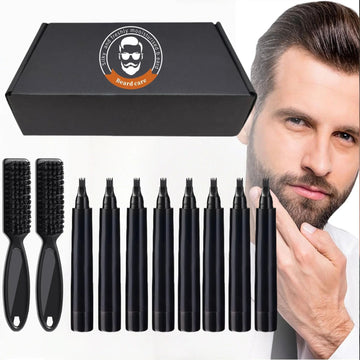 Beard Filling Pen Kit Waterproof Beard Pencil Brush for Shaping And Colouring