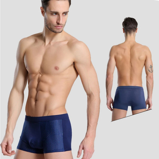 8-Pack Men’s Ice Silk Boxer Briefs Breathable Mesh Comfort Underwear