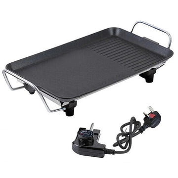 Electric Teppanyaki Grill Non-Stick Griddle Adjustable Temperature
