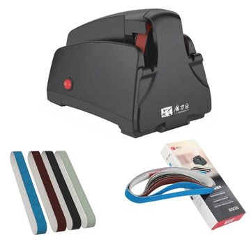 Electric Knife Sharpener – Multi-Grit Sanding Belt Sharpening Tool