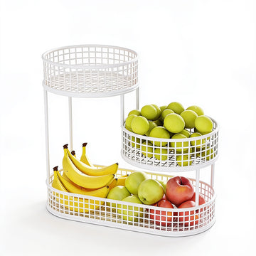 Stainless Steel Fruit Basket Stand Multi-Tier Kitchen & Dining Table Organizer