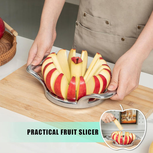 12-Blade Apple Slicer Corer – Stainless Steel Ultra-Sharp Fruit Cutter