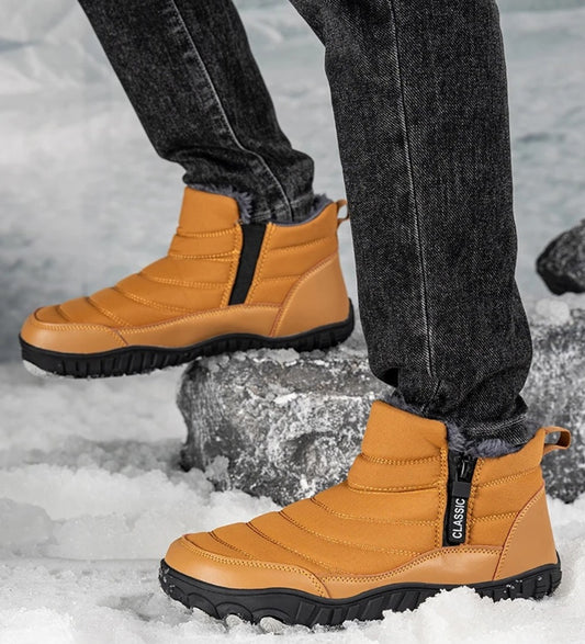 Men’s Winter Waterproof Boots – Warm Ankle Snow Shoes with Non-Slip Sole