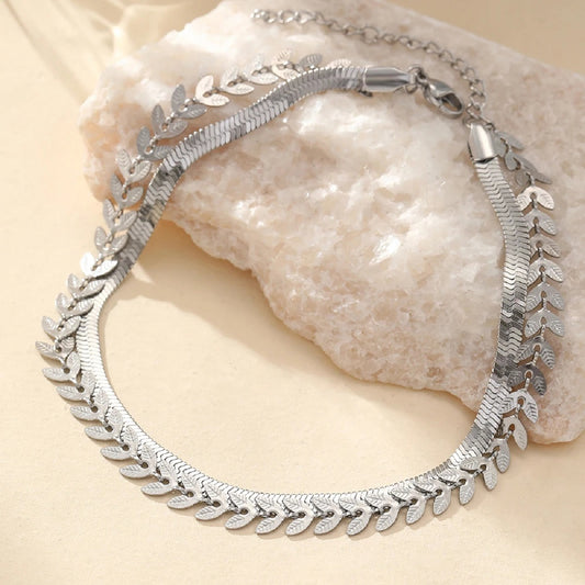 Stainless Steel Anklet Creative Splicing Chain Anklet