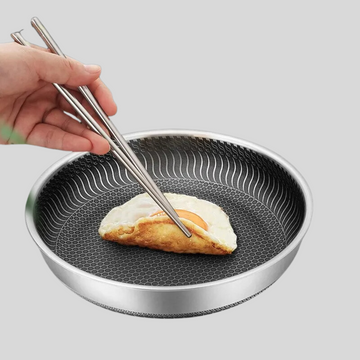 Stainless Steel Honeycomb Non Stick Wok Pan Stir-fry Wok