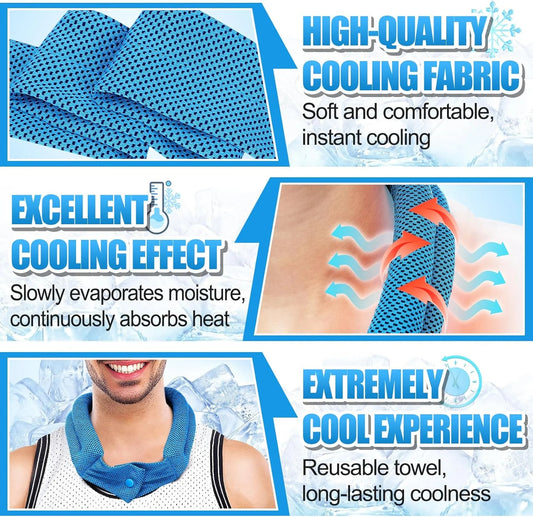 3PCS Cooling Neck Wraps Reusable Cooling Towels