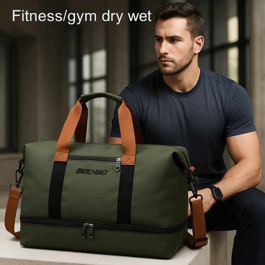 Travel Gym Bag – Portable Duffle for Fitness Short Trips and Carry-On Use