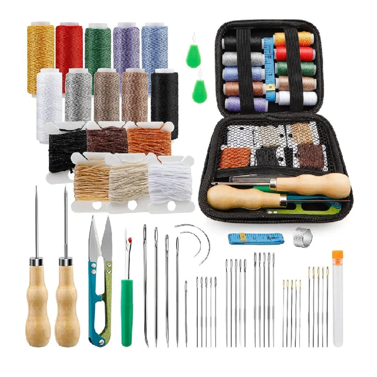 Leather Sewing Tools With Waxed Thread And Needle DIY Handmade Craft S