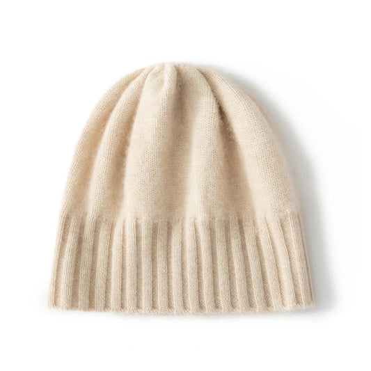 Women’s Cashmere Knitted Beanie – Soft Warm Winter Hat
