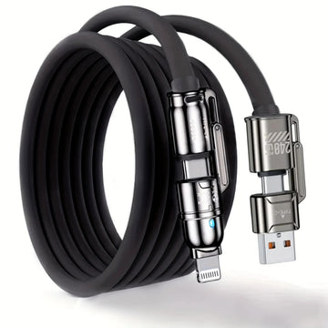 4-in-1 USB-C Cable – 240W Super Fast Charging Multi-Function Type-C Cable