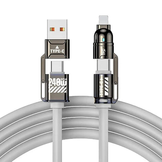 4-in-1 USB-C Cable – 240W Super Fast Charging Multi-Function Type-C Cable