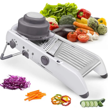 18 Types Adjustable Mandoline Stainless Steel Vegetable Slicer