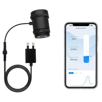 Smart Ultrasonic Tank Level Monitor WiFi Liquid & Solid Sensor with App Alarm