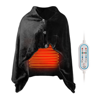 USB blanket wearable heating shawl blxck norway™