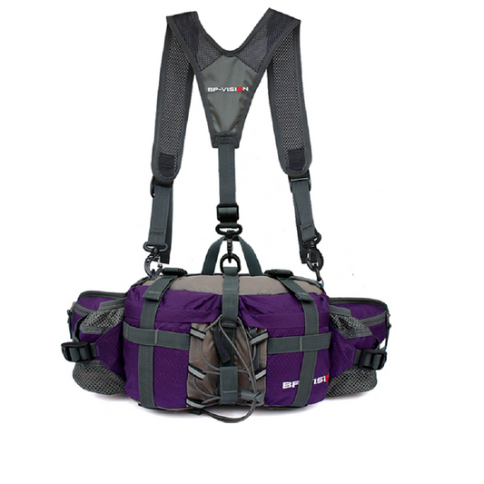 Waist bag waterproof hiking pack with water bottle holder