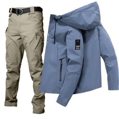 Men's breathable hoodie windbreaker adventure suit