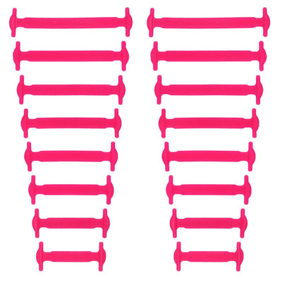 16Pcs/Set silicone elastic no tie shoelaces blxck norway™