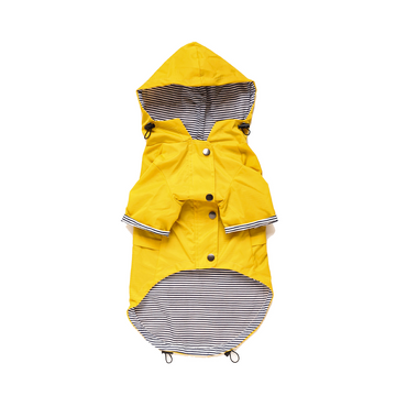 Pet dog raincoat windproof and rainproof yellow puppy hoodies jacket