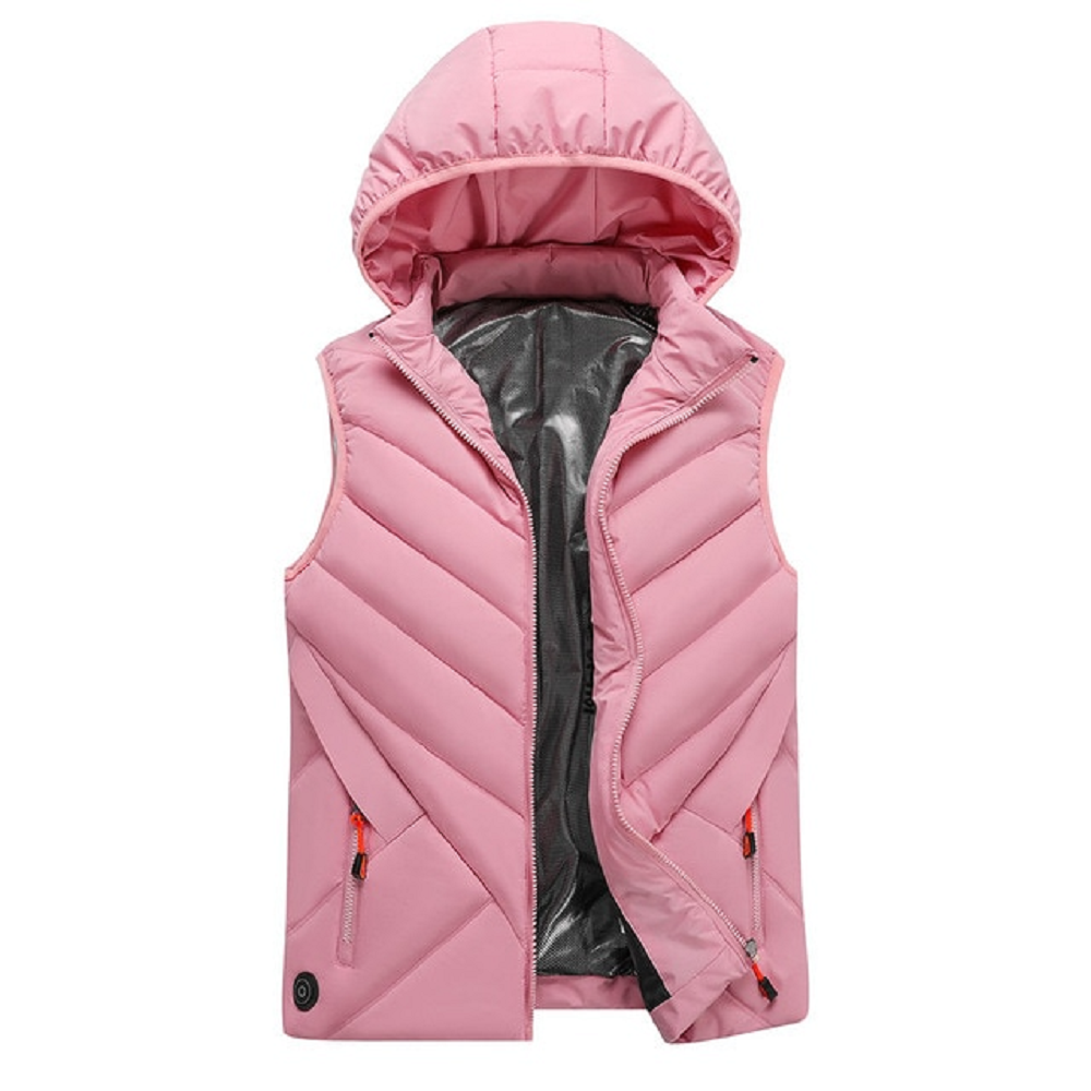 Women's hooded heating vest 11 areas heated jacket
