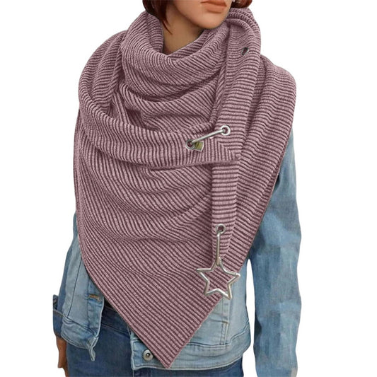 Fashion Retro Female Multi-Purpose Shawl Button Scarf BLXCK NORWAY™