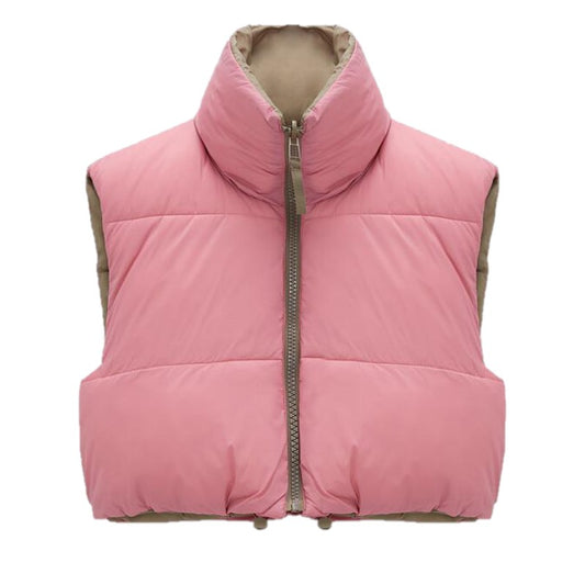 Women warm sleeveless parkas high collar waistcoat blxck norway™