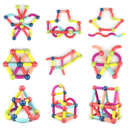 25-64Pcs Magnetic Stick Building Blocks Magnetic Educational Toys