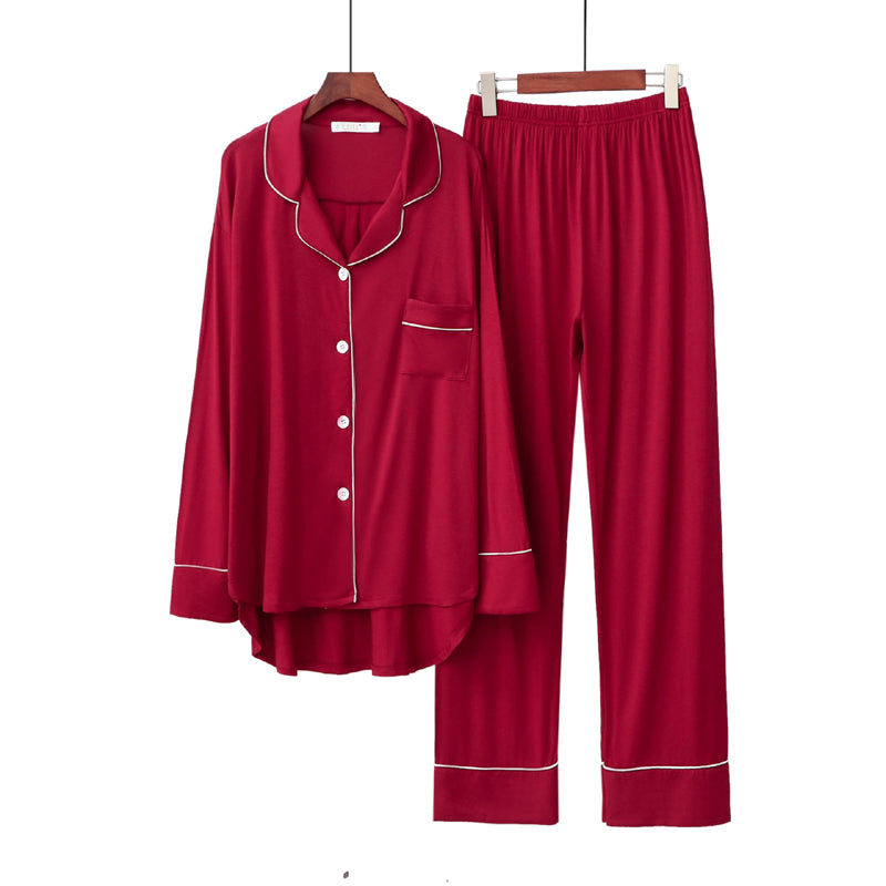 Women’s long sleeve breathable soft oversized pajamas set blxck norway™