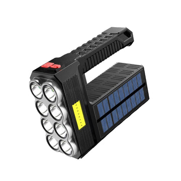 Searchlight high power led solar rechargeable flashlight blxck norway™