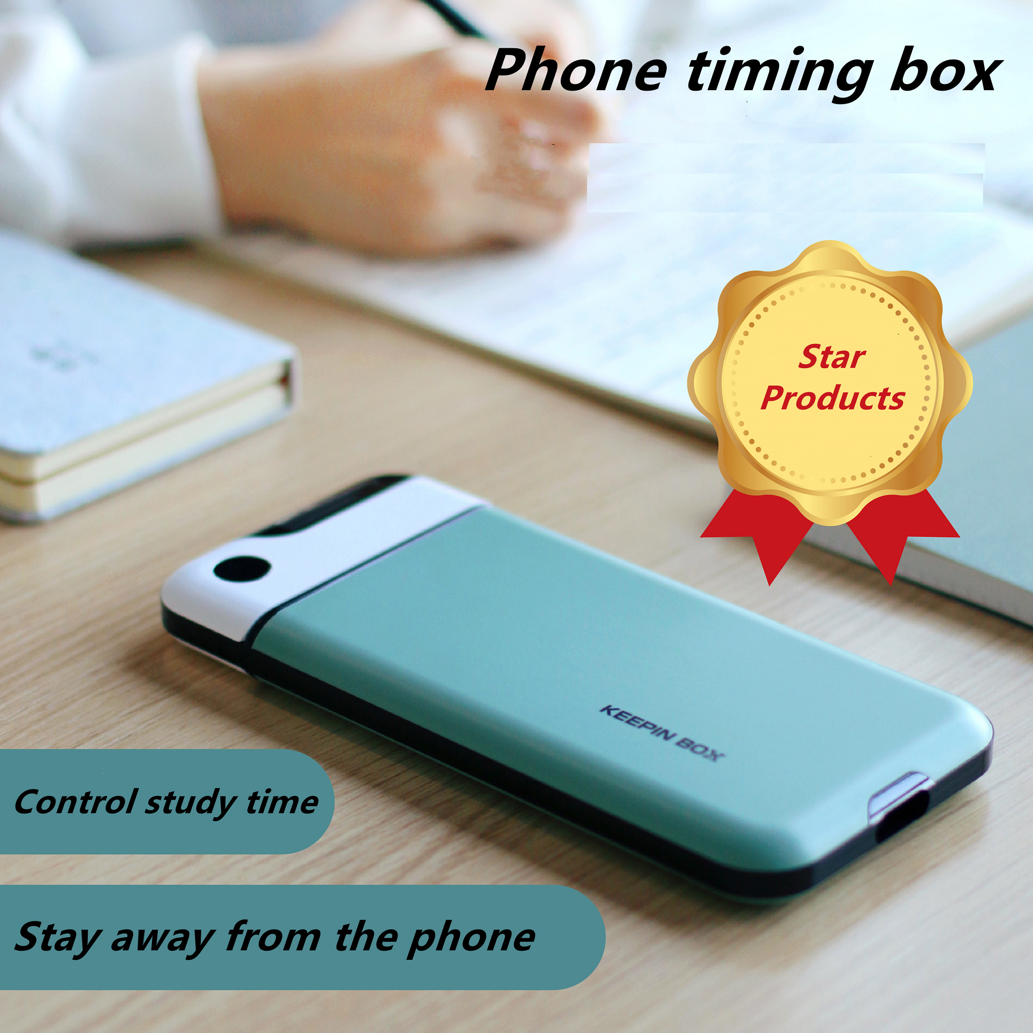 Atnayo Phone Time Lock Box With Timer | Focus Safe For Studying & Work | Blocks Notifications (Pink)