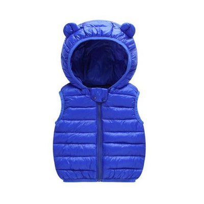 Children warm down vest baby cotton hooded jackets