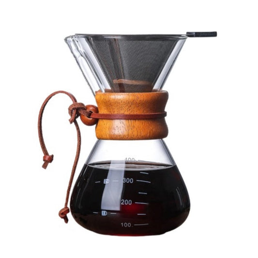 Pour Over Coffee Maker Dripper with Real Wood Sleeve