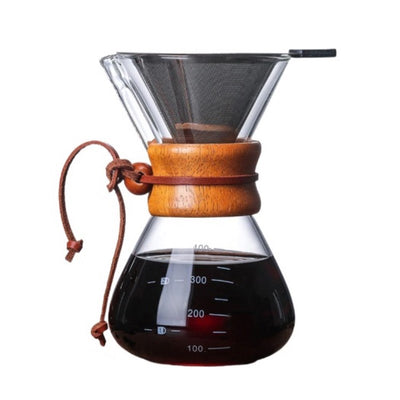 Pour Over Coffee Maker Dripper with Real Wood Sleeve