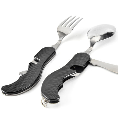 4-in-1 stainless steel fork knife spoon bottle opener set blxck norway™