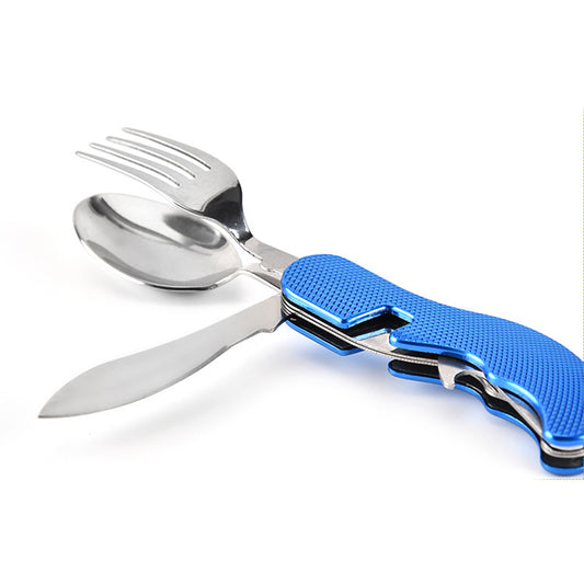 4-in-1 stainless steel fork knife spoon bottle opener set blxck norway™