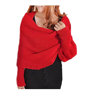 Multi-Use knit blanket long shawl winter warm large scarf blxck norway™