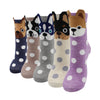 Colorful cute animal design patterned women's casual cotton socks blxck norway™